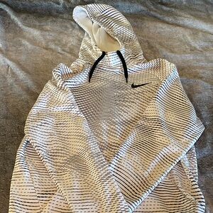 Nike Dri-Fit Black and White Patterned Hoodie